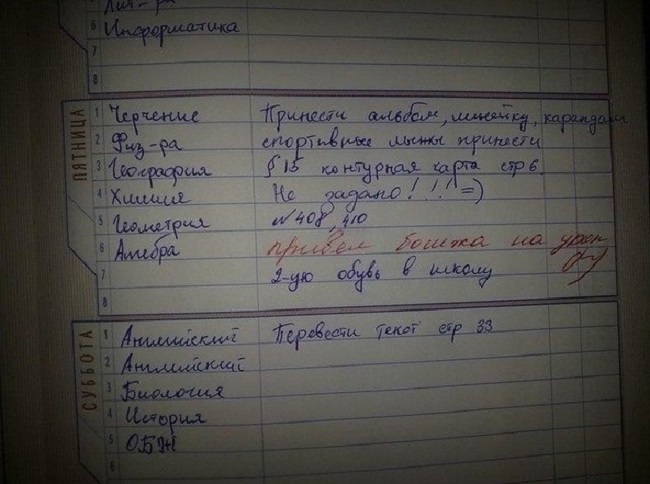 30 смешных записей в школьных дневниках, которые рассмешили даже родителей.