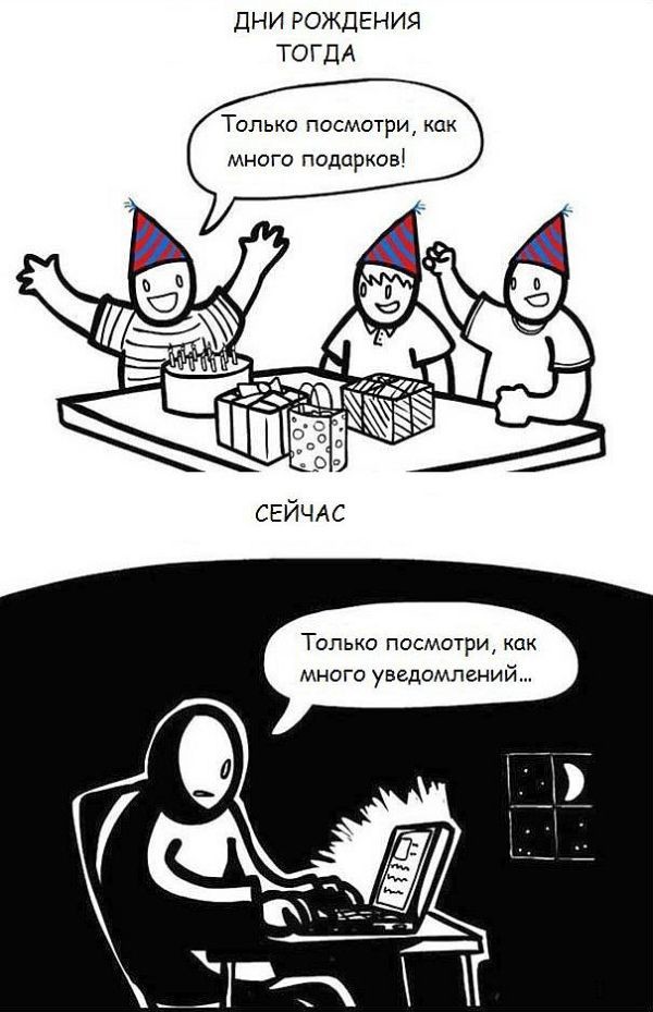 Карикатуры из серии «тогда и сейчас»