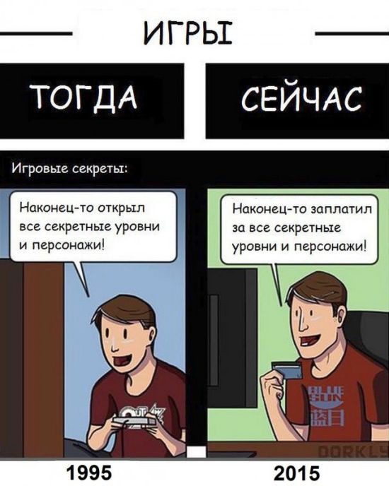 Карикатуры из серии «тогда и сейчас»