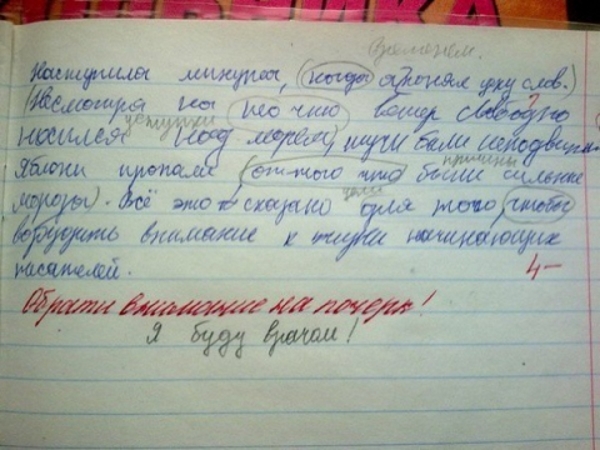 16 удивительно забавных перлов из школьных тетрадей. Такое могли выдать только дети...