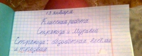 16 удивительно забавных перлов из школьных тетрадей. Такое могли выдать только дети...